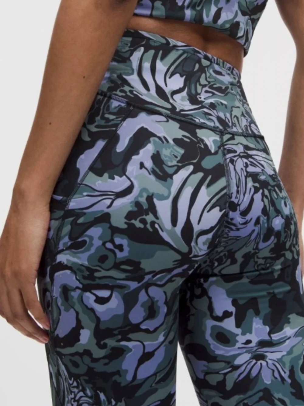 Lululemon Fast and Free High-Rise Tight 25" 5 Pocket Leggings Flower Meld Multi